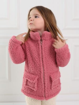 Alternative view of Kız Çocuk Peluş Ceket Pembe