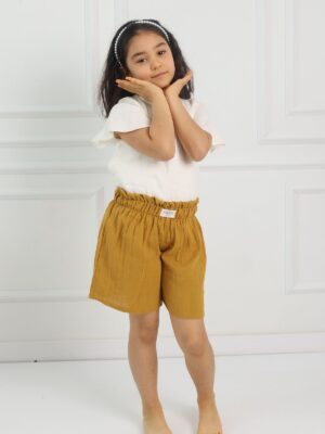 Alternative view of Kız Çocuk Şortlu Takım Hardal