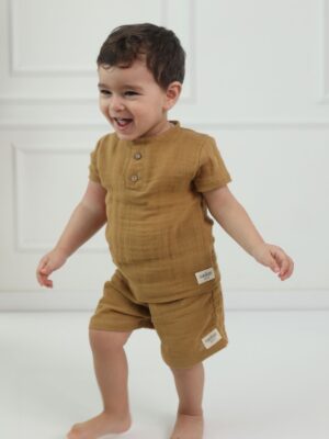 Çocuk Şortlu Takım Sütlü Kahve