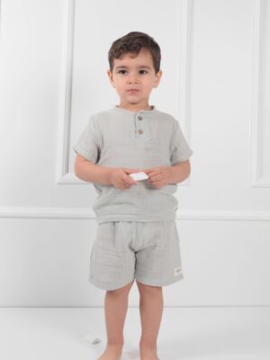 Çocuk Şortlu Takım Gri