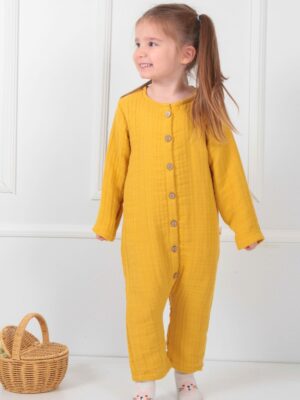 Bebek Müslin Tulum Sarı
