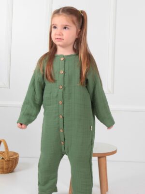 Bebek Müslin Tulum Yeşil